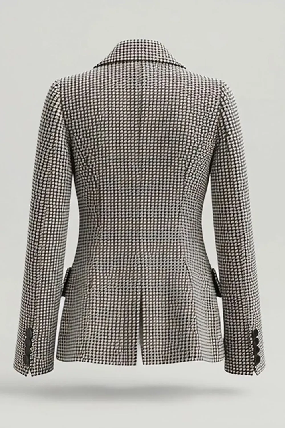 Grey Notched Lapel Slim Fit Women's Formal Blazer sold by Zapaka product image thumbnail 2