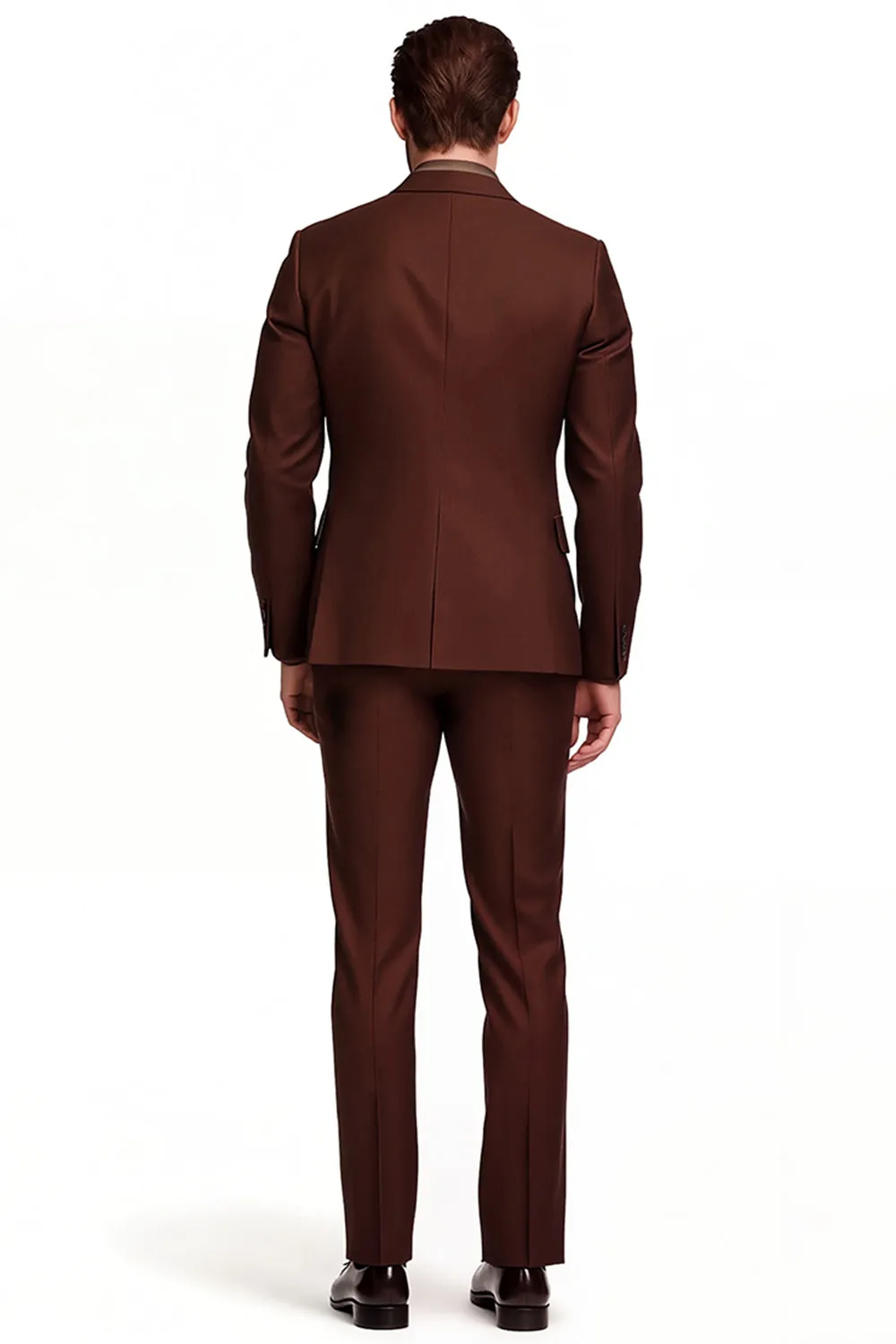 Dark Brown Notched Lapel Single Breasted Men Formal Blazer sold by Zapaka product image thumbnail 3