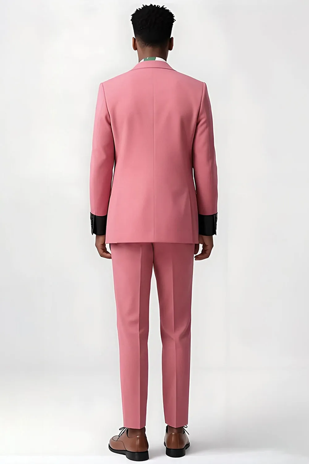 2 Piece Single Breasted Peak Lapel Pink Men's Suits sold by Zapaka product image thumbnail 2