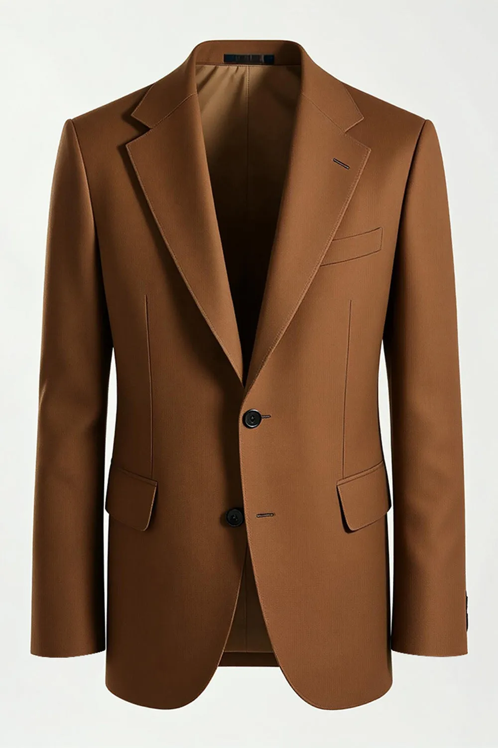 Dark Khaki Notched Lapel Singel Breasted Men's Suits sold by Zapaka product image thumbnail 4