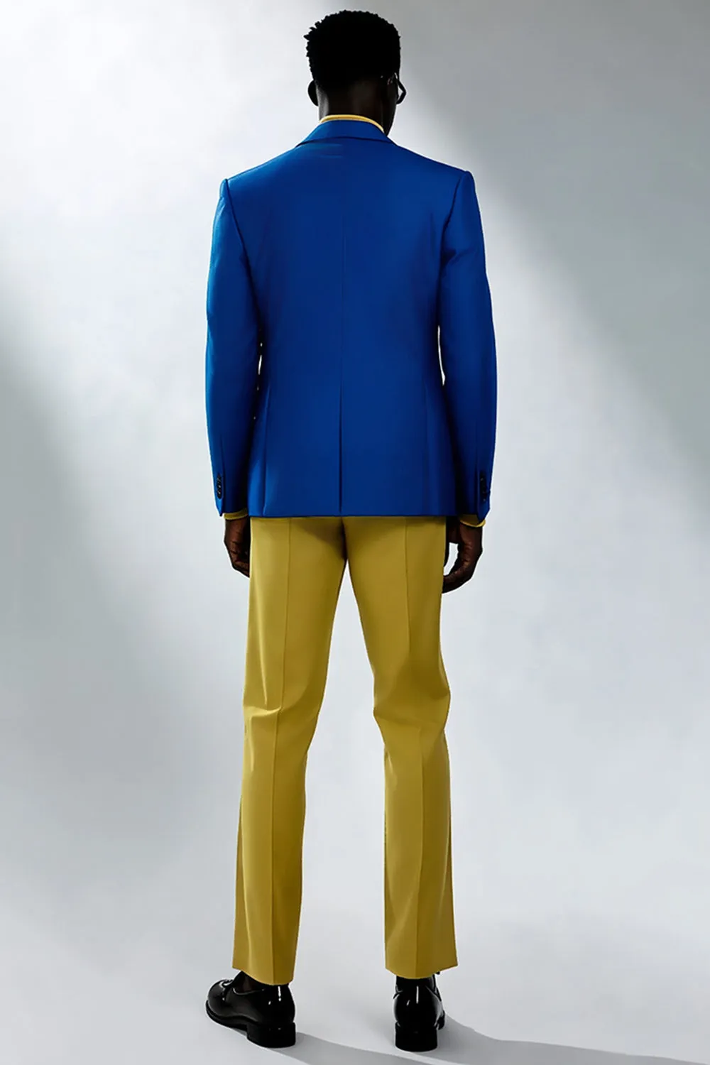 Men's Peak Lapel Blue Double Breasted Prom Suits sold by Zapaka product image thumbnail 2