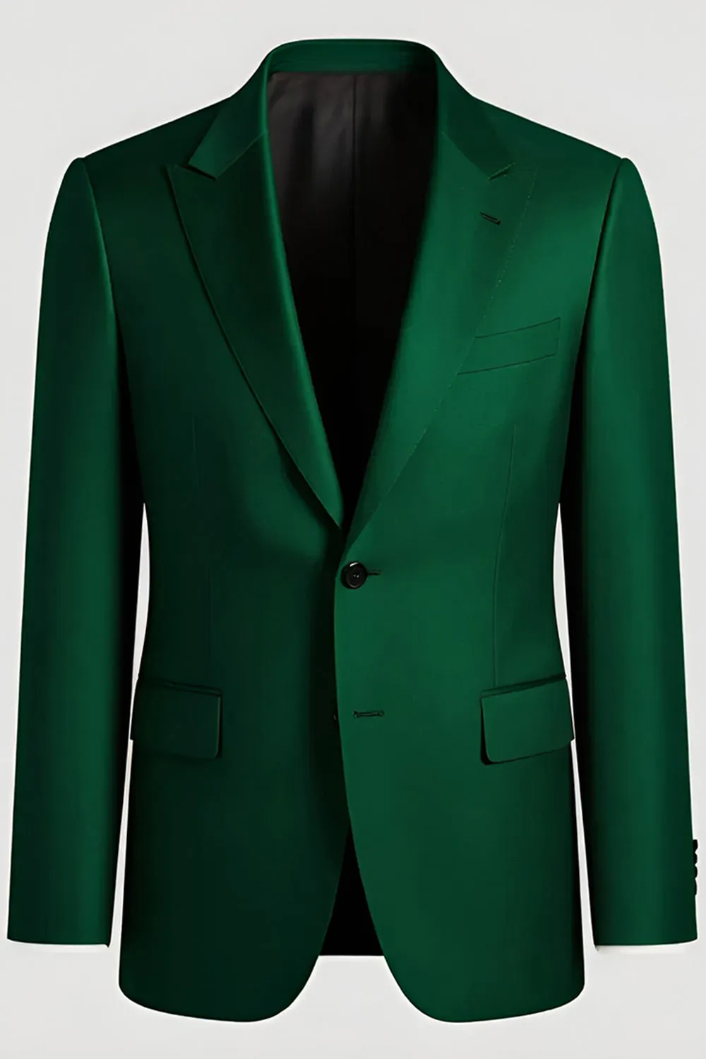 Dark Green Peak Lapel 2 Piece Men's Suits sold by Zapaka product image thumbnail 4