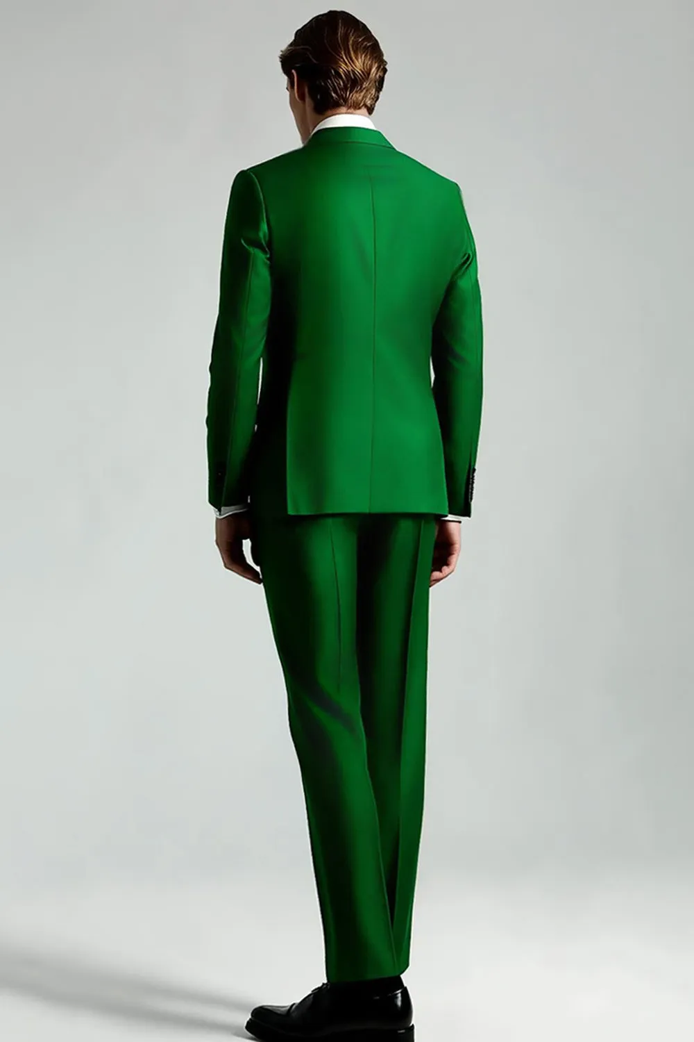 Dark Green Peak Lapel 2 Piece Men's Suits sold by Zapaka product image thumbnail 2