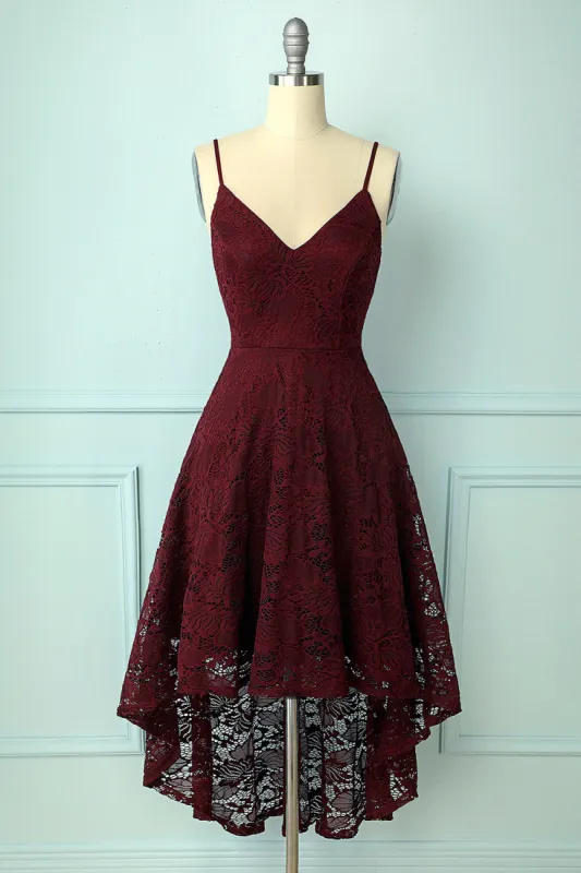 Spaghetti Straps High low Lace Dress sold by Zapaka