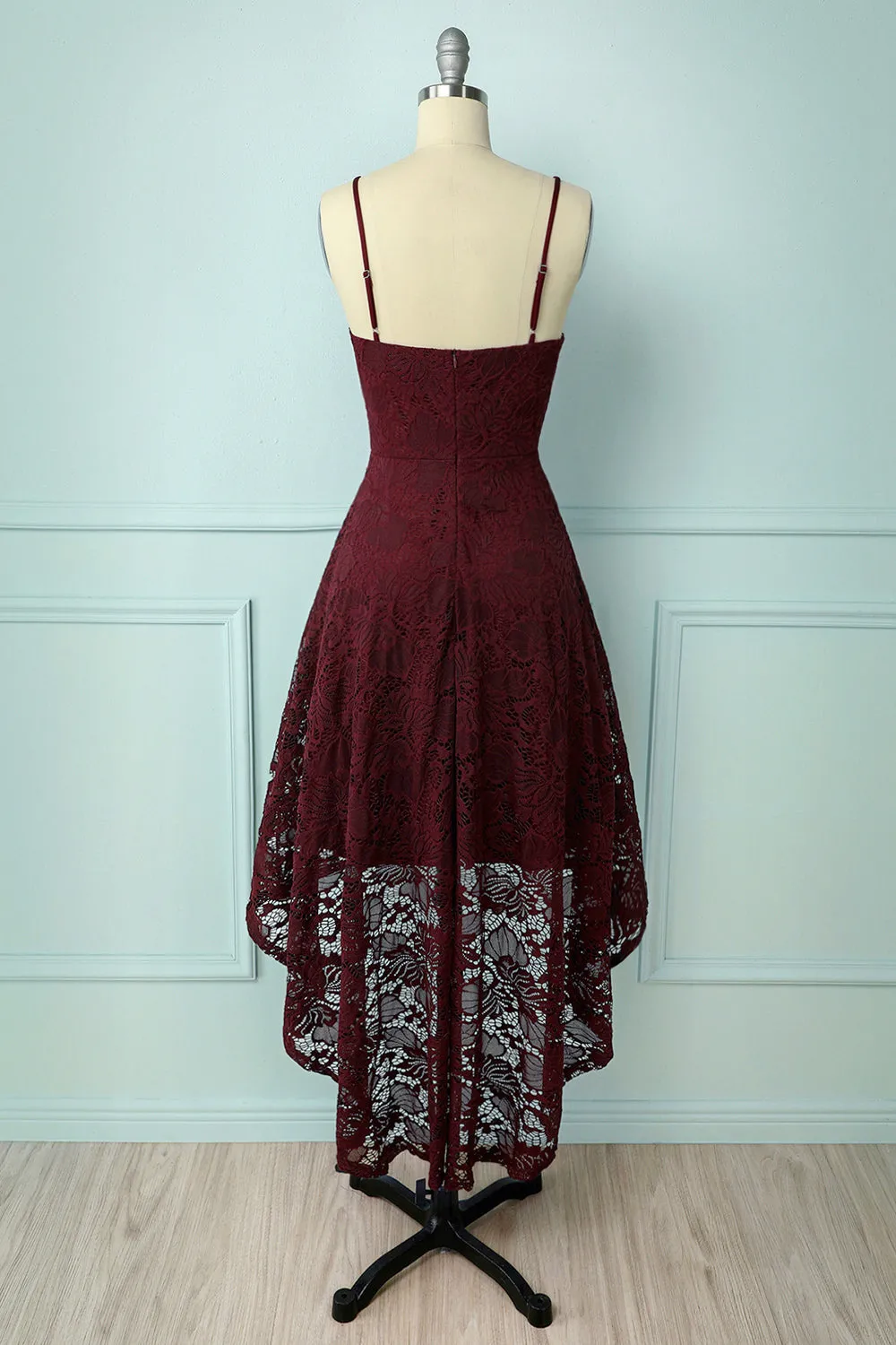 Spaghetti Straps High low Lace Dress sold by Zapaka product image thumbnail 2