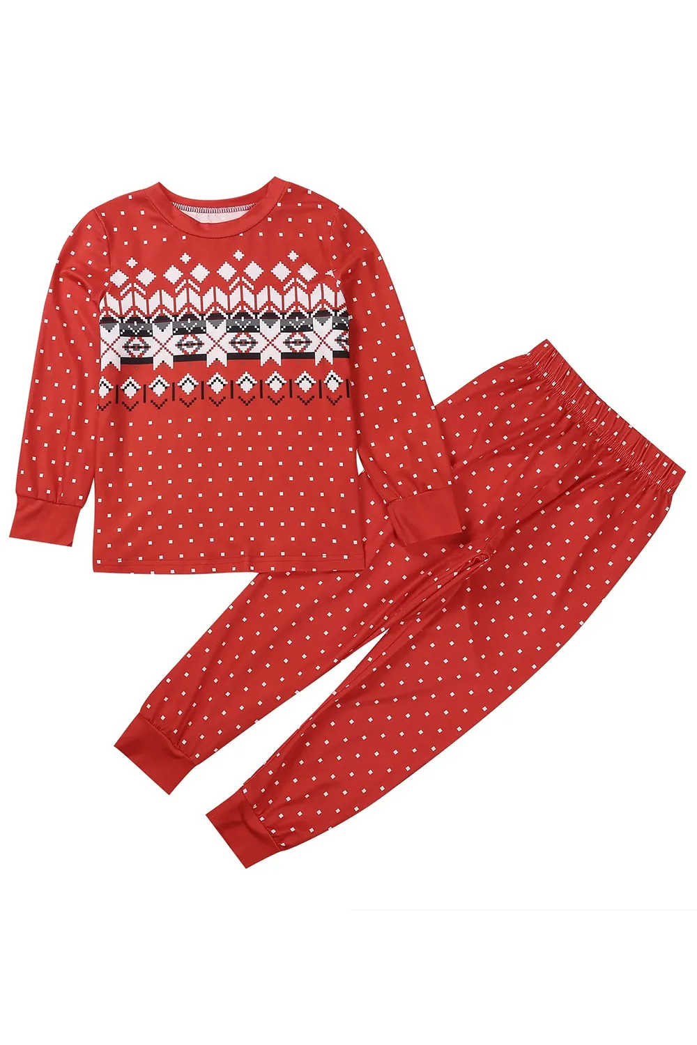 Red Polka Dots Christmas Family Matching Pajamas Set sold by Zapaka product image thumbnail 4