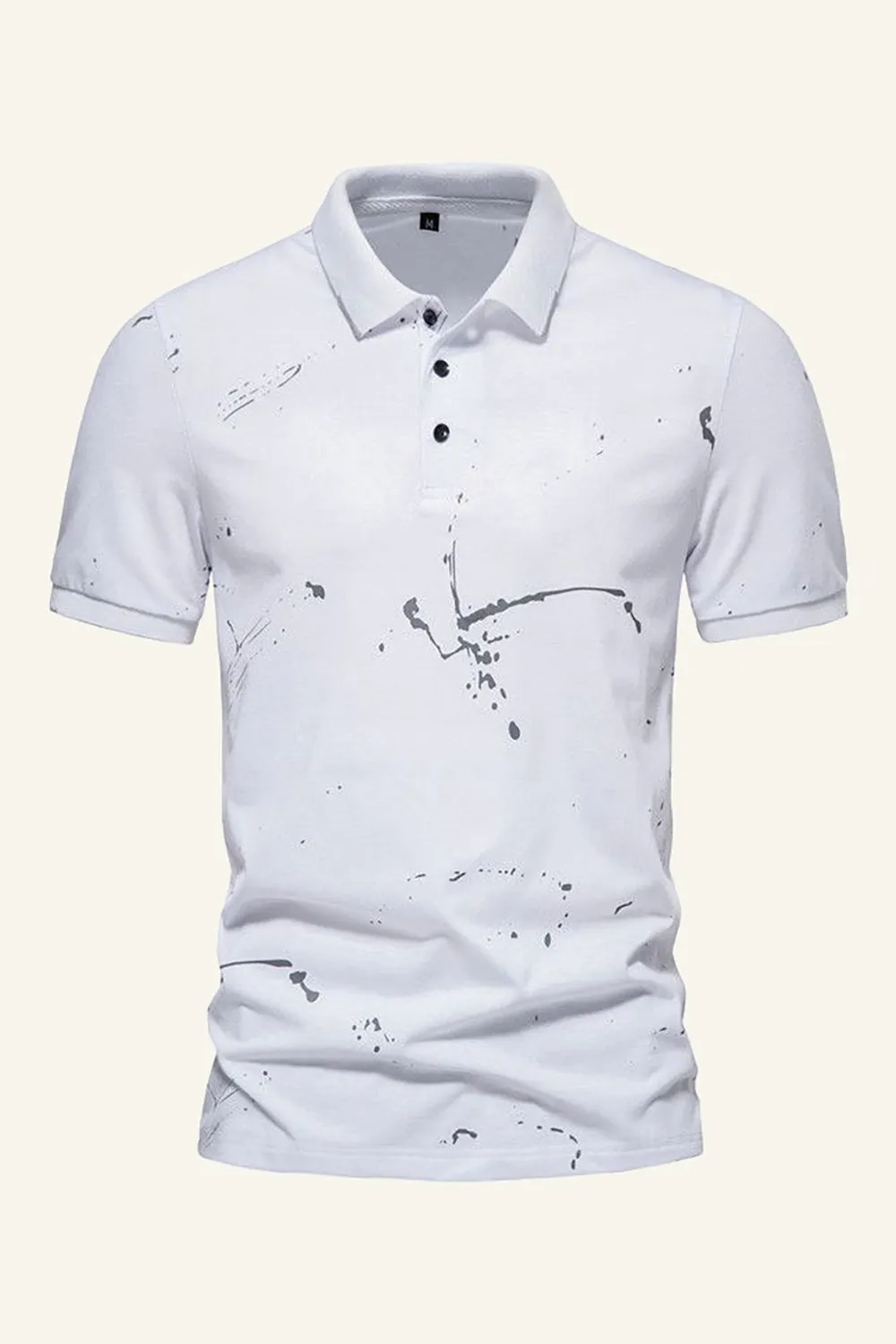 Black Printed Short Sleeves Polo Shirt sold by Zapaka product image thumbnail 4