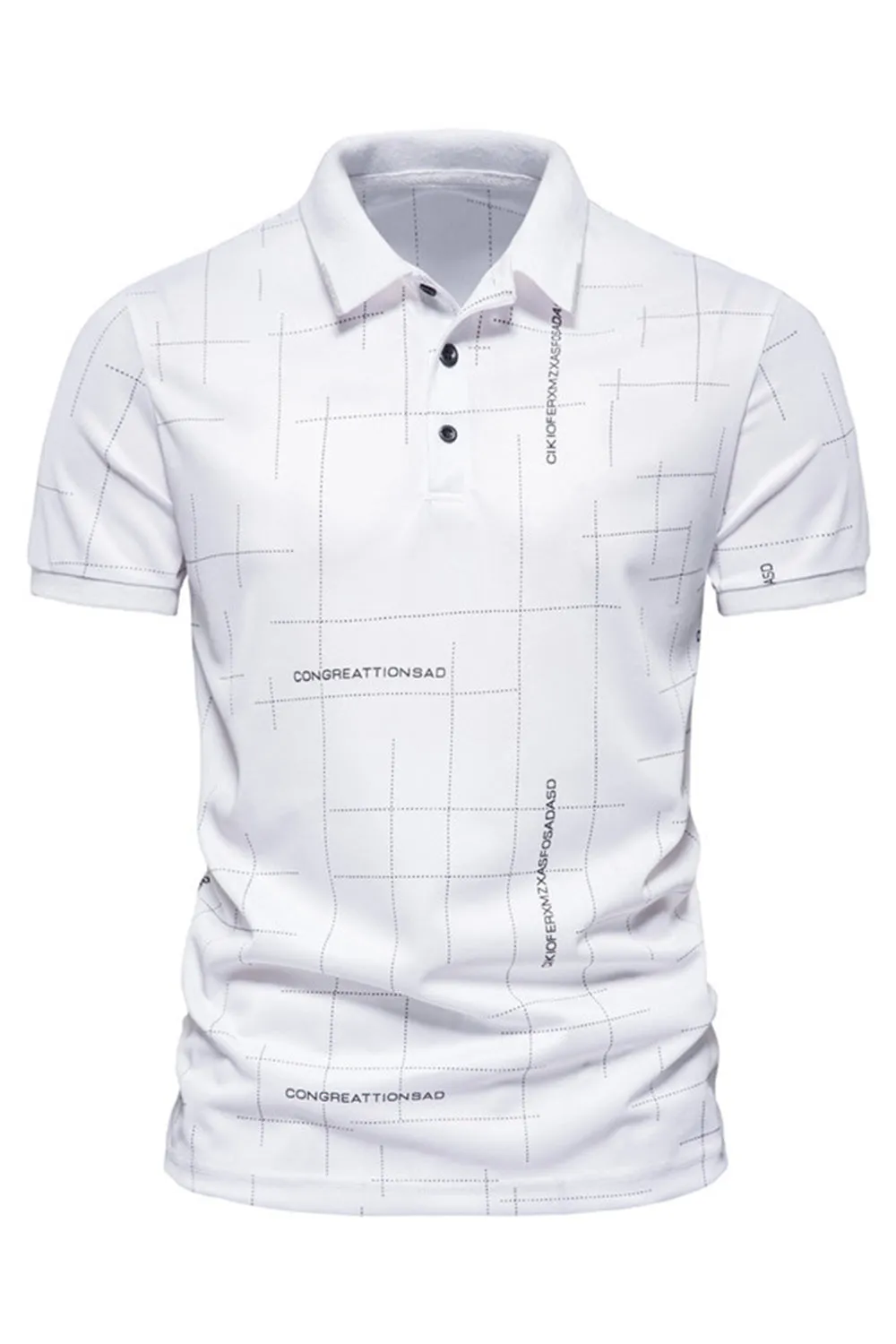 White Regular Fit Cotton Men's Polo Shirt sold by Zapaka
