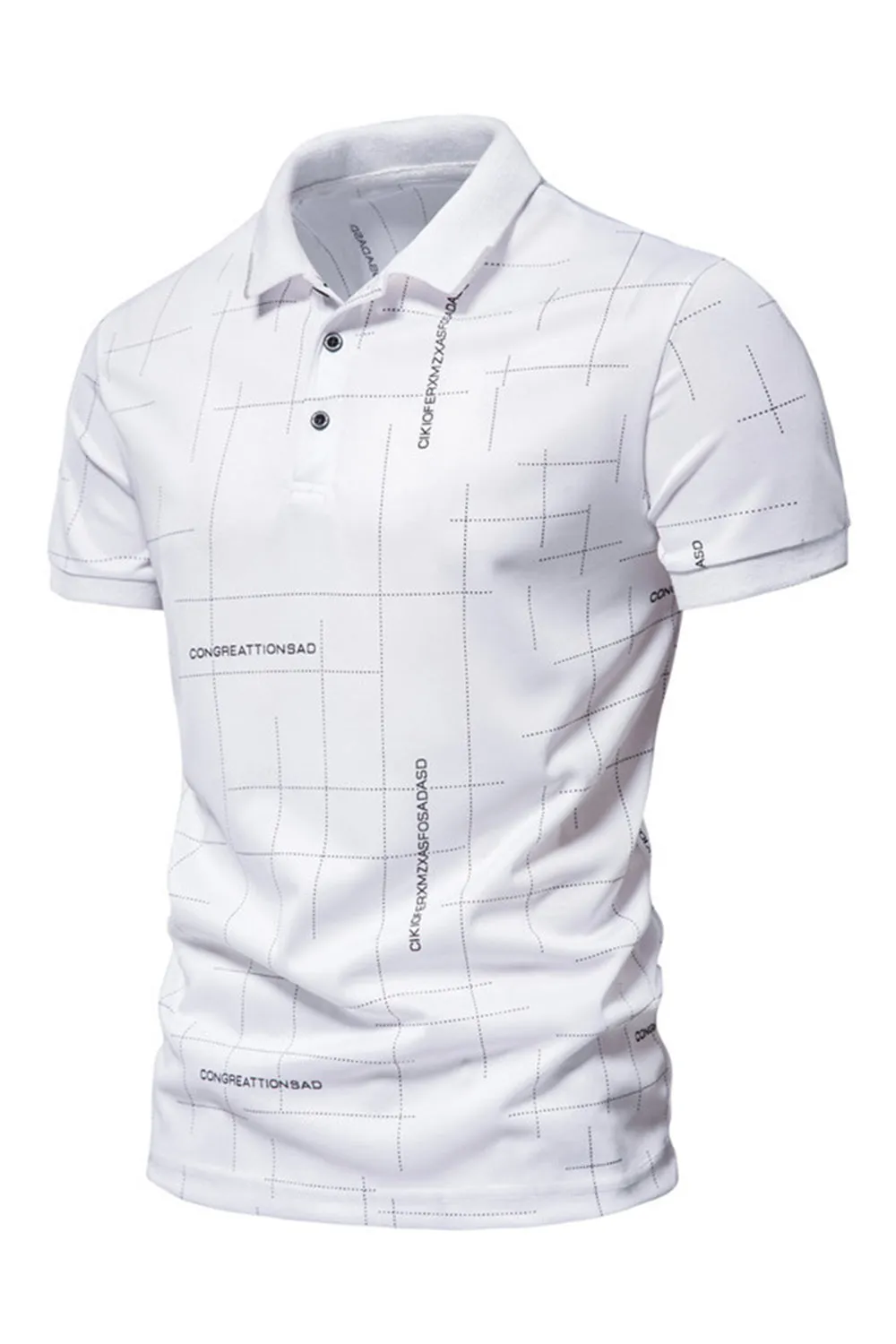White Regular Fit Cotton Men's Polo Shirt sold by Zapaka product image thumbnail 3