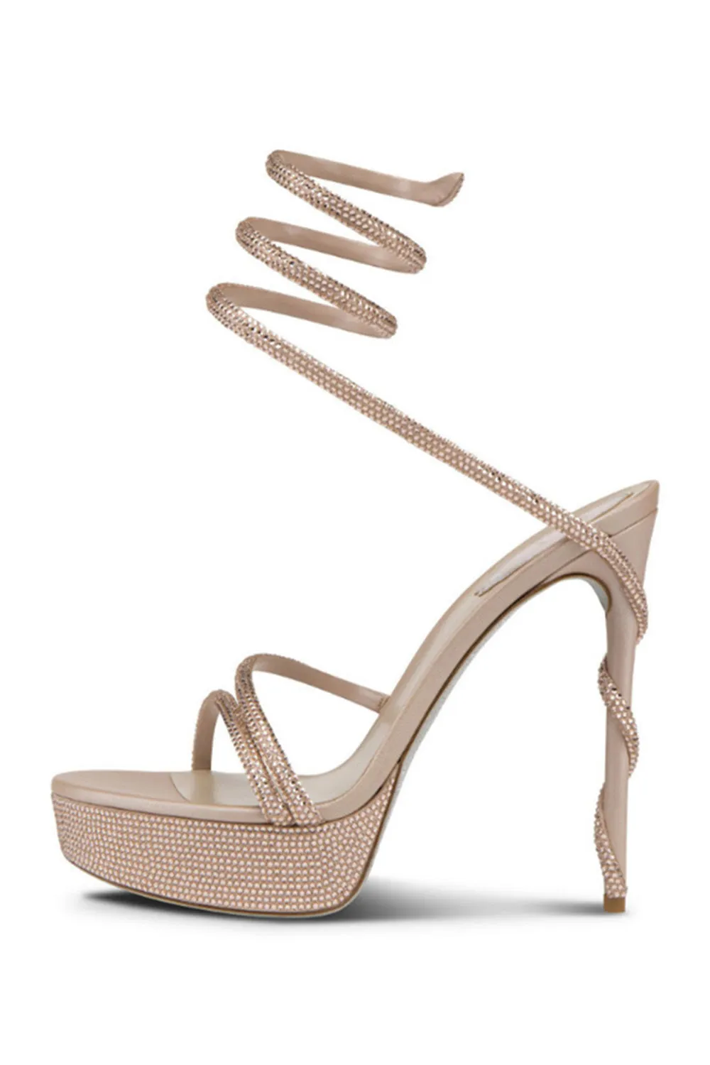 Sparkly Black Golden Platform Stilettos High Heels with Rhinestones sold by Zapaka product image thumbnail 4