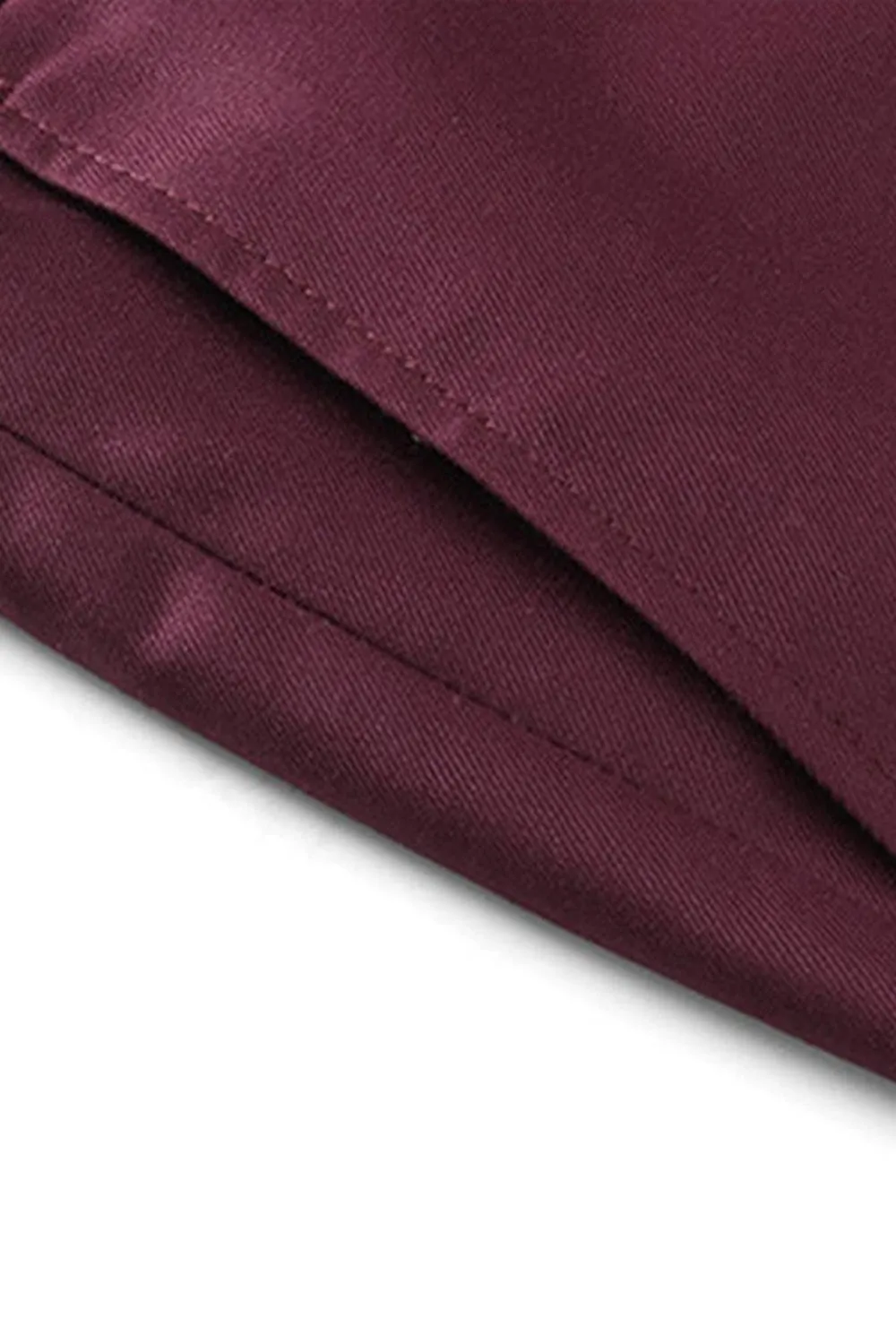 Burgundy Red High Waisted Men's Suits Pants for Wedding sold by Zapaka product image thumbnail 5