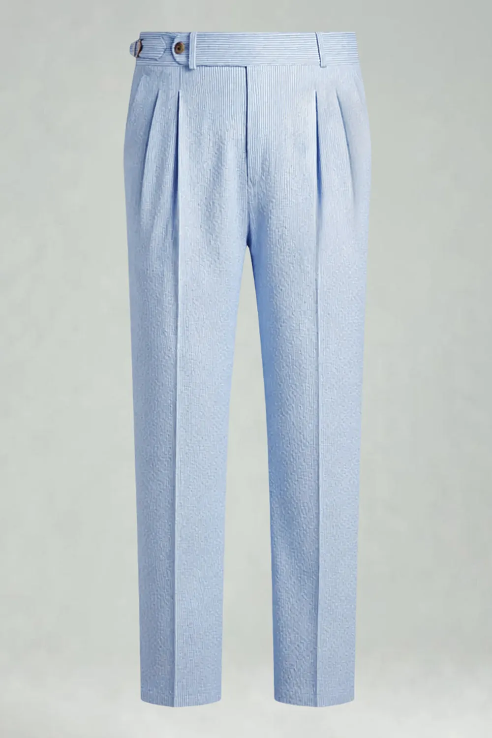 Light Blue High Waisted Men's Suit Pants sold by Zapaka product image thumbnail 2
