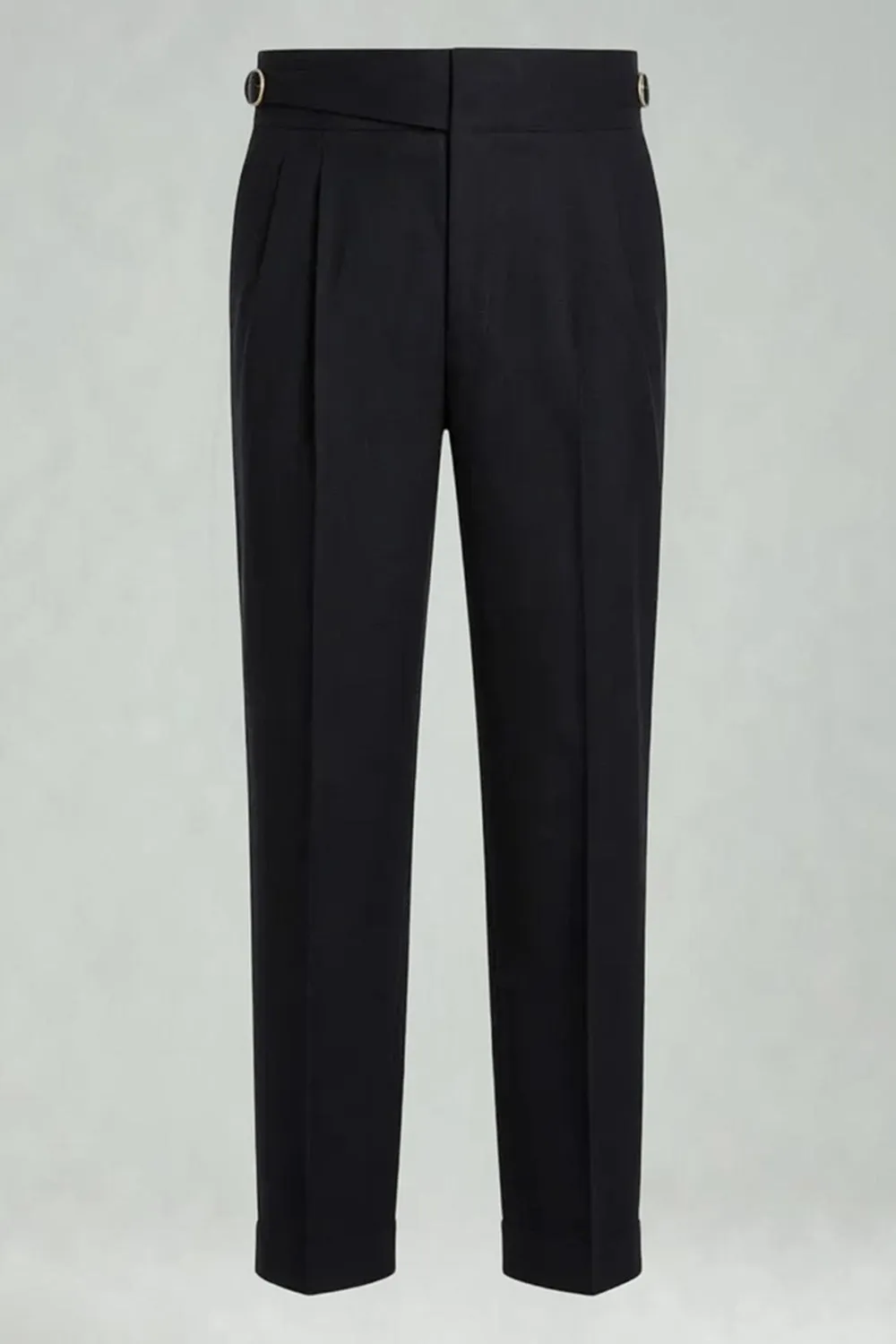 Black High Waisted Straight Leg Men's Suit Pants sold by Zapaka product image thumbnail 2