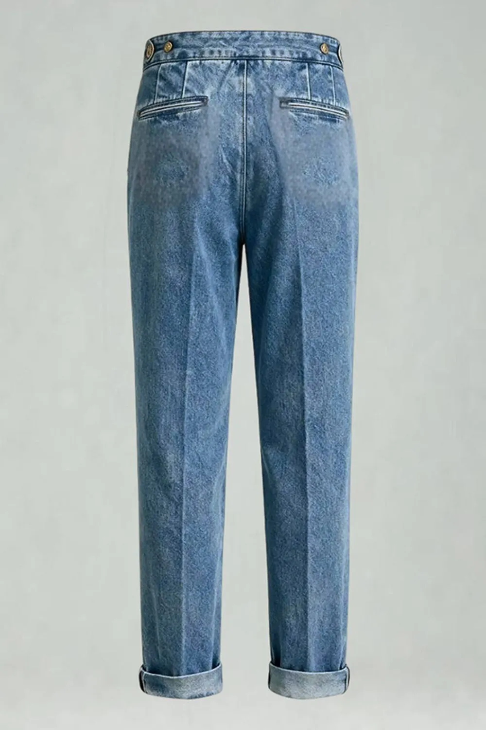 Blue Grey Straight Leg Denim Men’s Trousers sold by Zapaka product image thumbnail 4