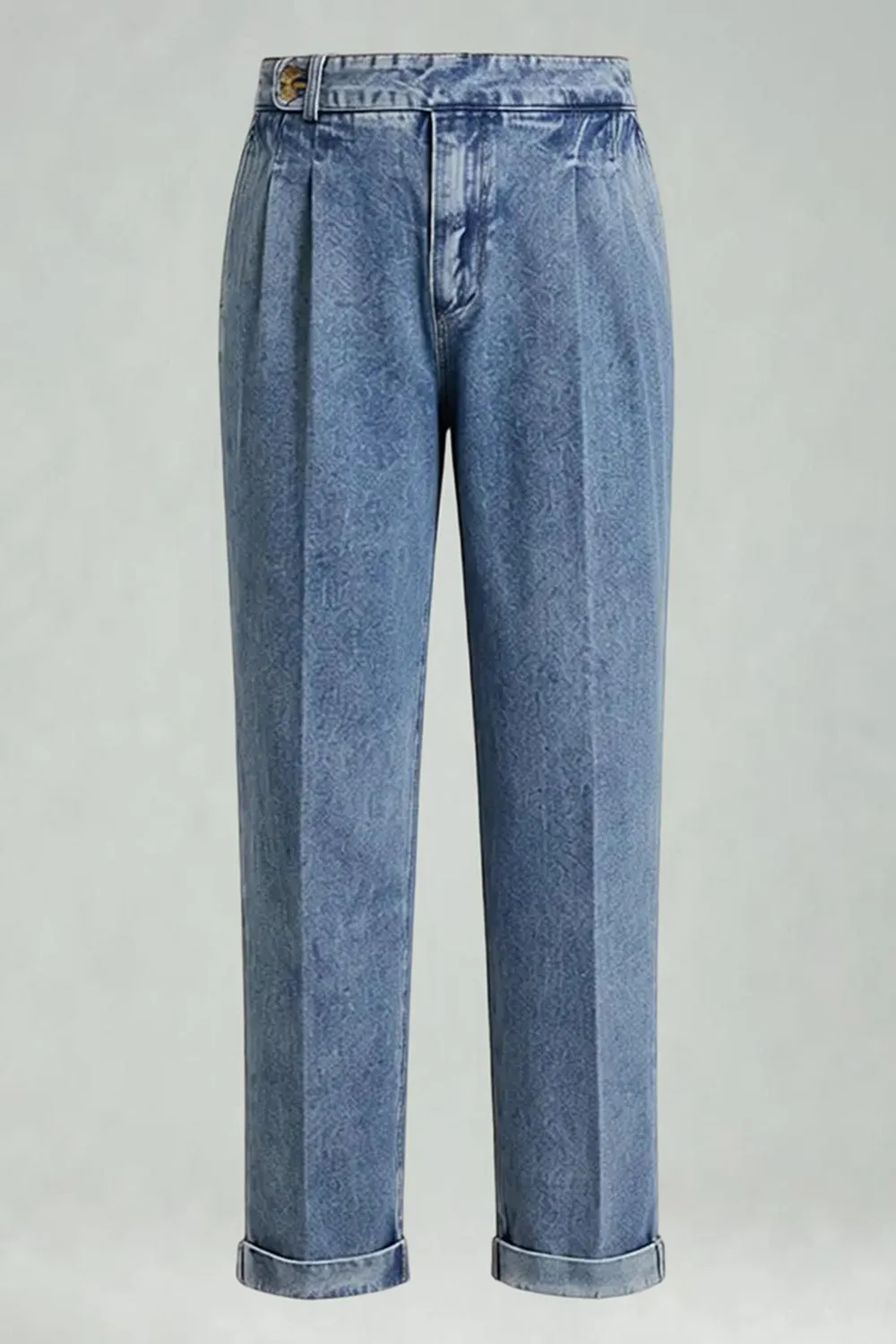 Blue Grey Straight Leg Denim Men’s Trousers sold by Zapaka product image thumbnail 2