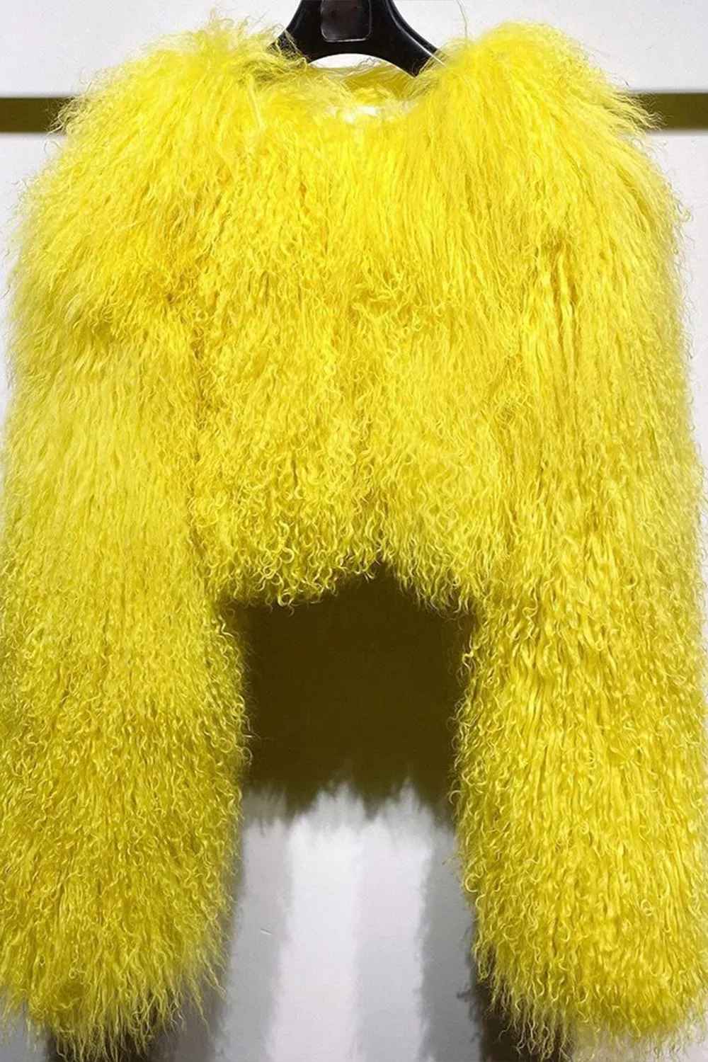 Light Green Faux Fur Short Winter Coat sold by Zapaka product image thumbnail 3