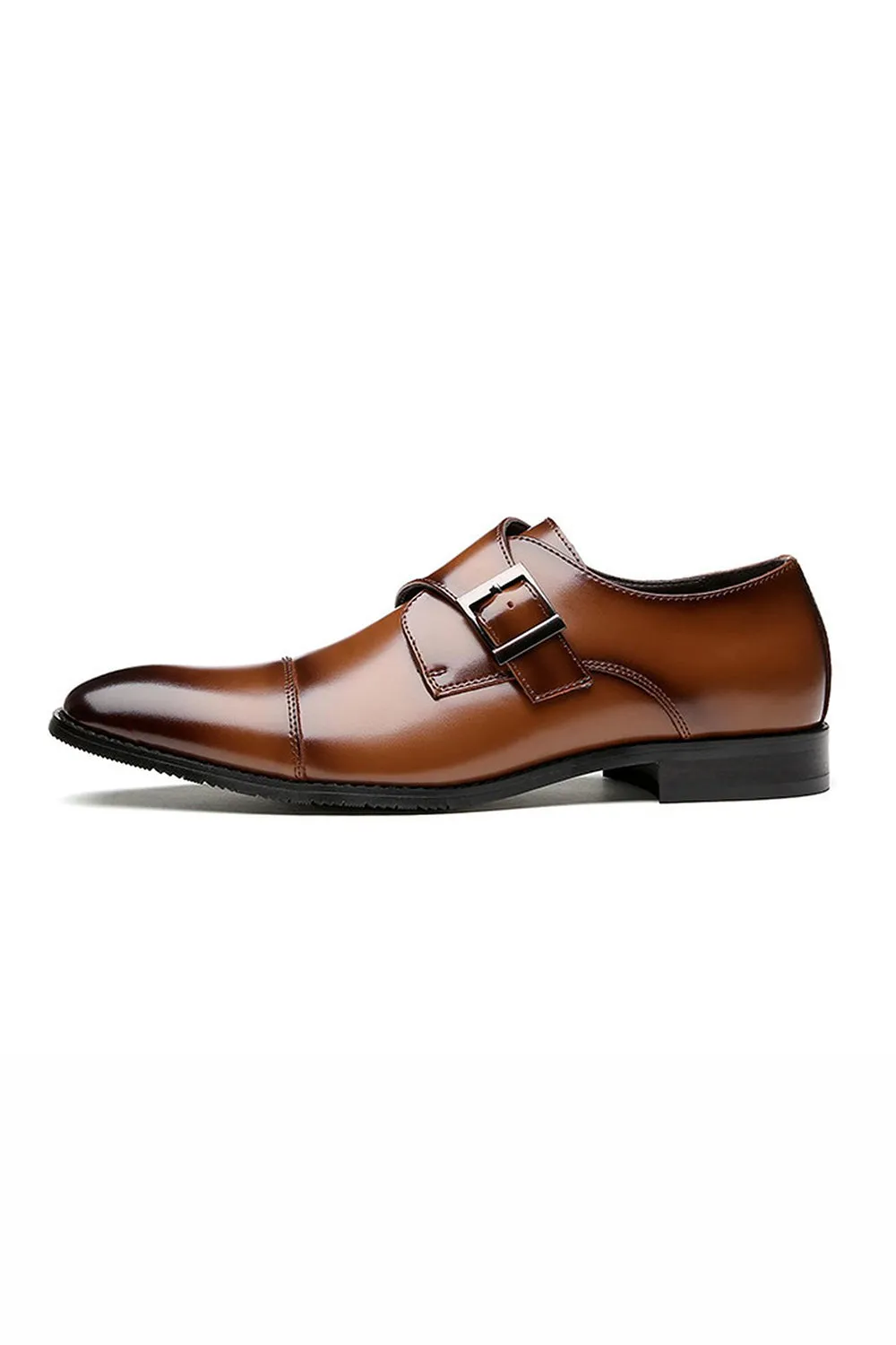 Brown Slip-On Leather Men's Party Shoes sold by Zapaka product image thumbnail 3