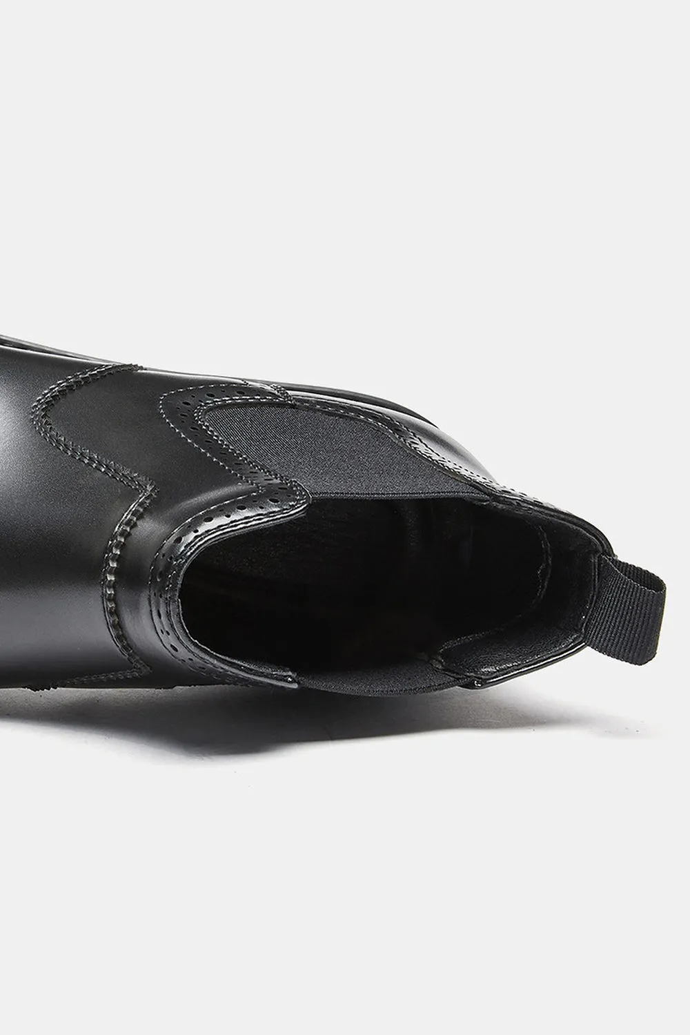 Black High-Top Leather Men's Casual Shoes sold by Zapaka product image thumbnail 3
