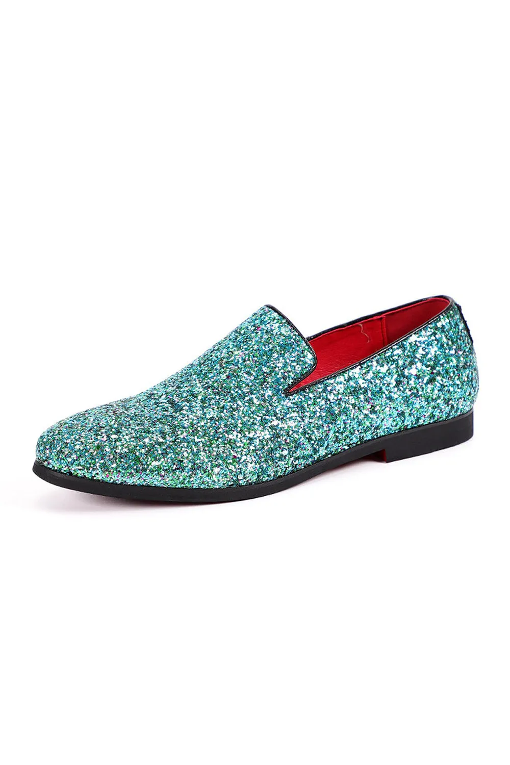 Silver Slip-On Sequin Men's Prom Shoes sold by Zapaka product image thumbnail 4