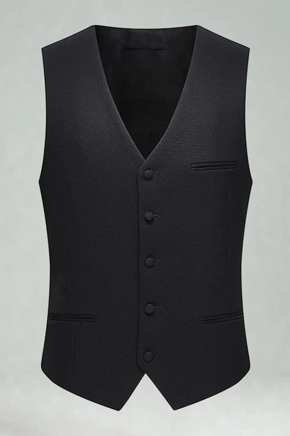 Black 3 Piece Peak Lapel One Button Men's Prom Suits sold by Zapaka product image thumbnail 3