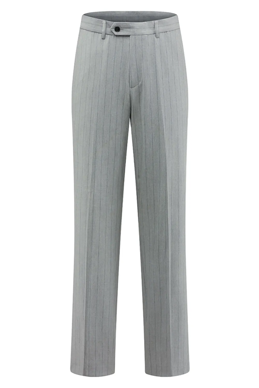 Men's Striped Light Grey Notched Lapel Suits sold by Zapaka product image thumbnail 5