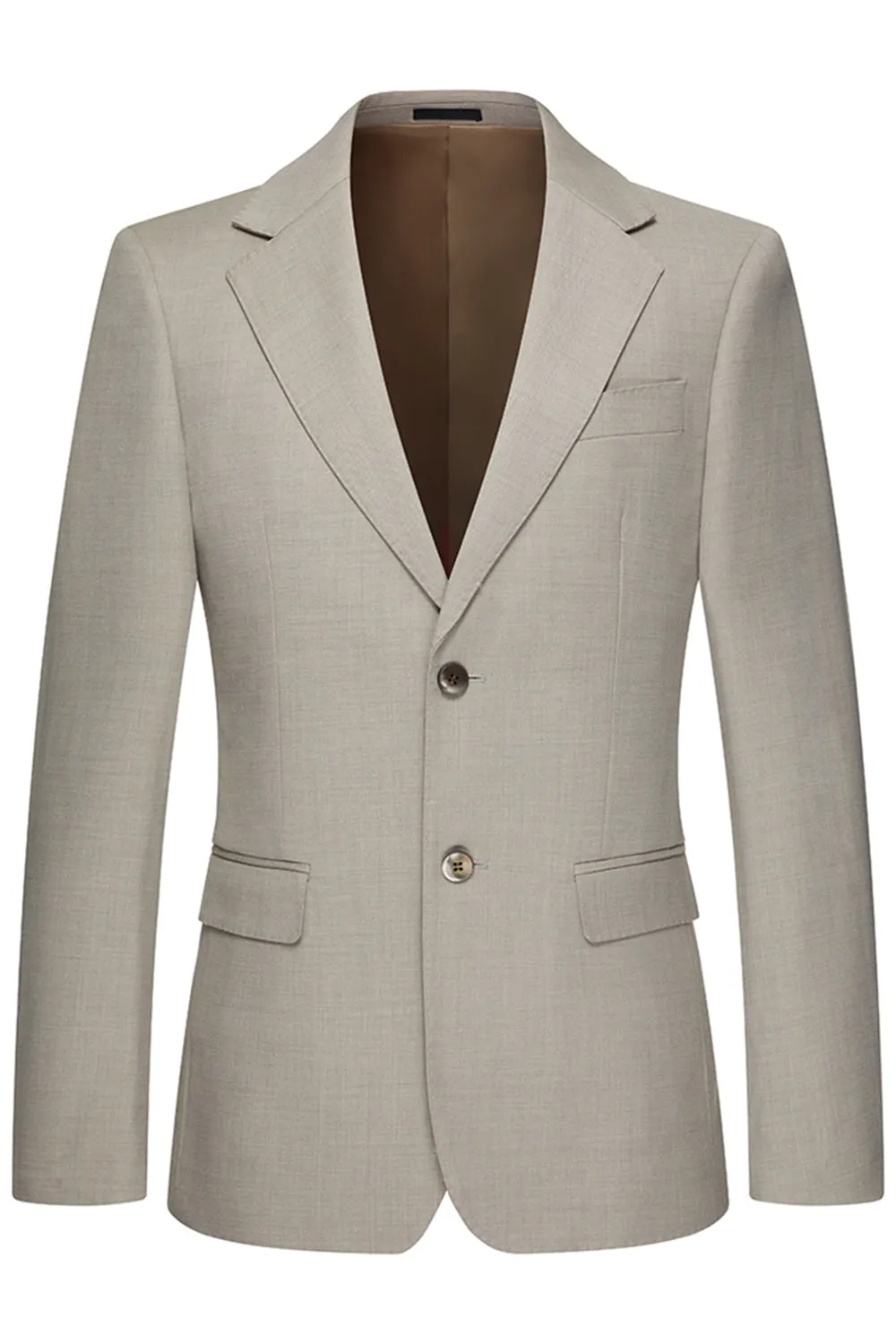 Khaki Notched Lapel 3 Piece Men's Suits sold by Zapaka product image thumbnail 2