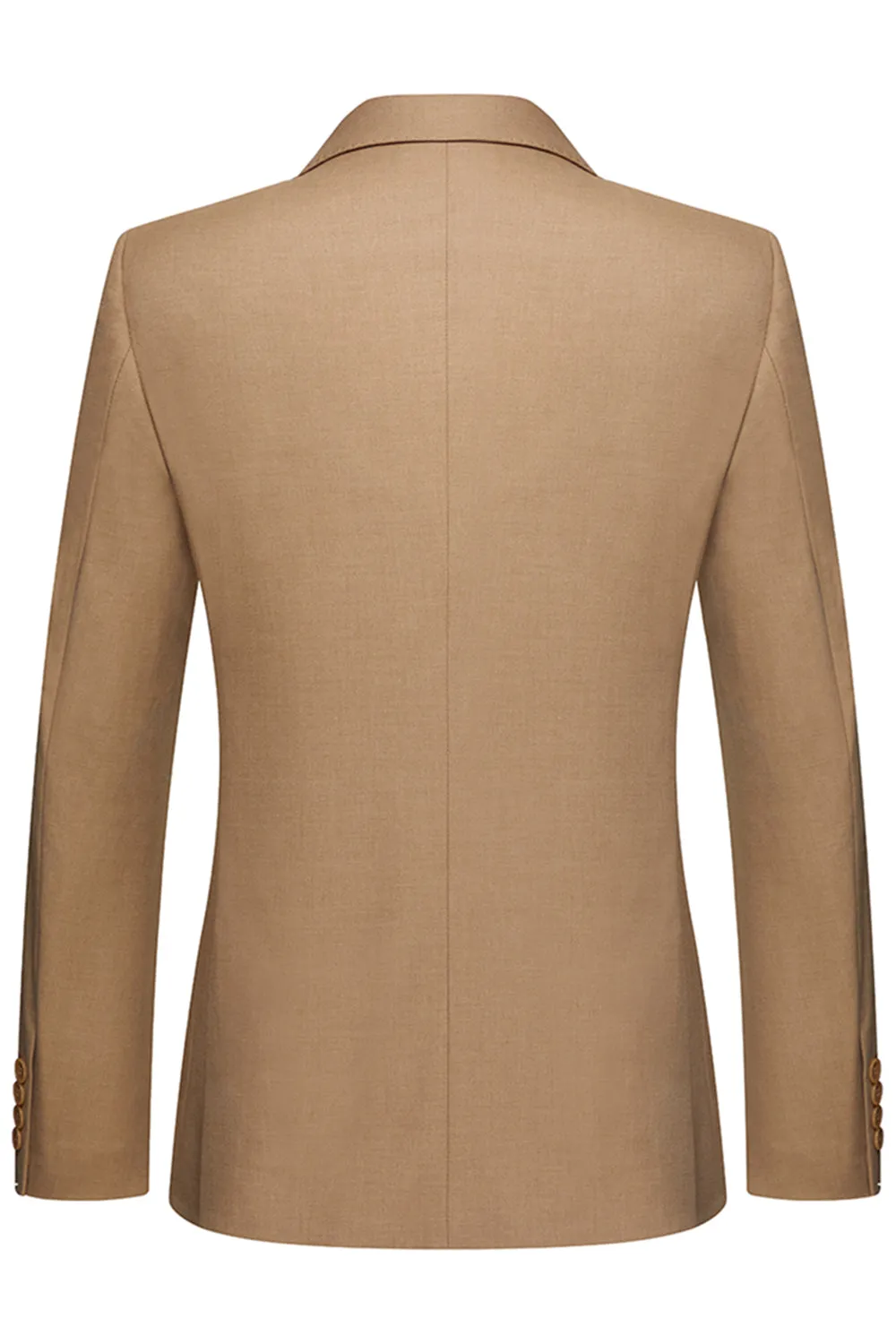 Khaki Peak Lapel 2 Piece Men's Formal Suits sold by Zapaka product image thumbnail 3