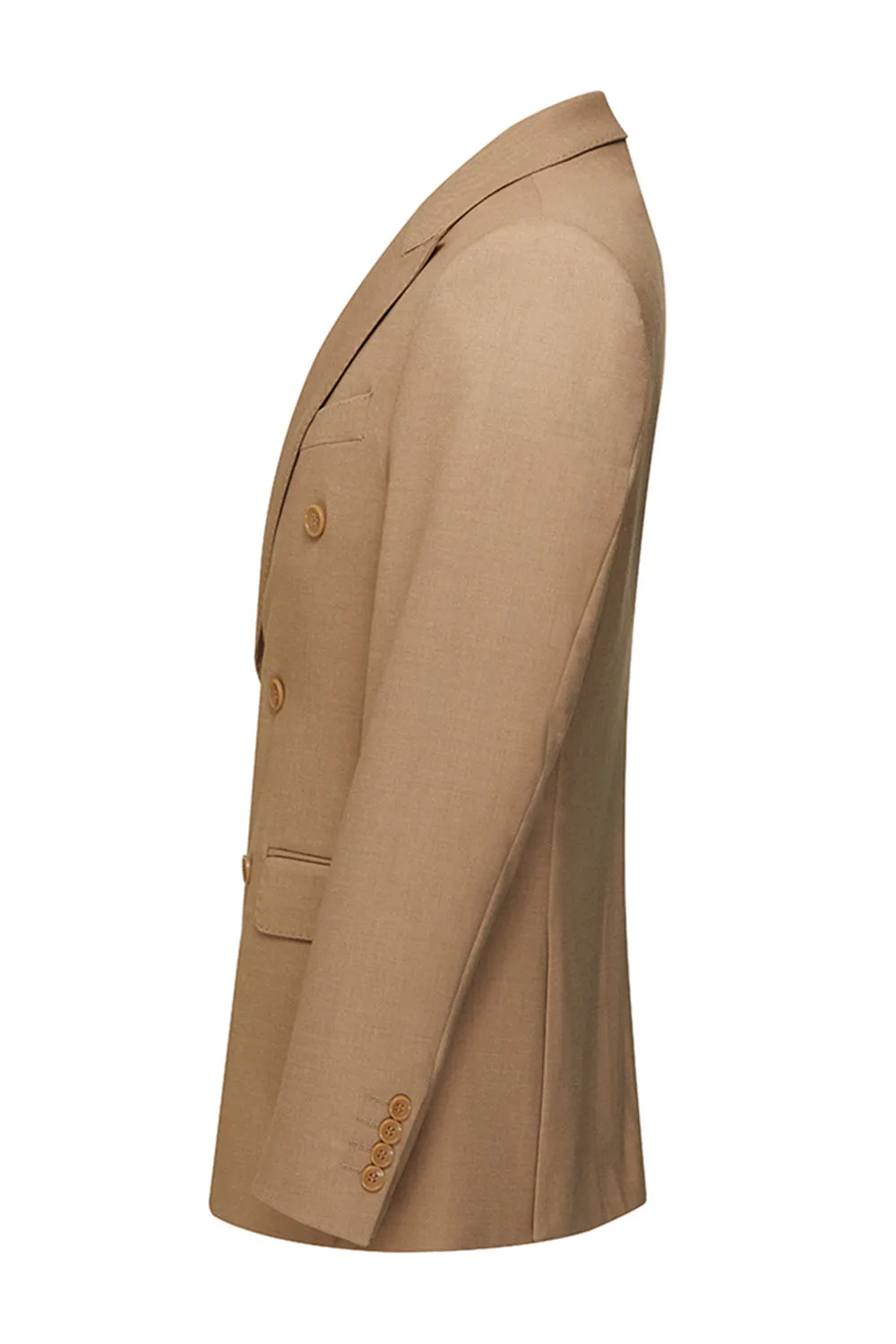 Khaki Peak Lapel 2 Piece Men's Formal Suits sold by Zapaka product image thumbnail 4