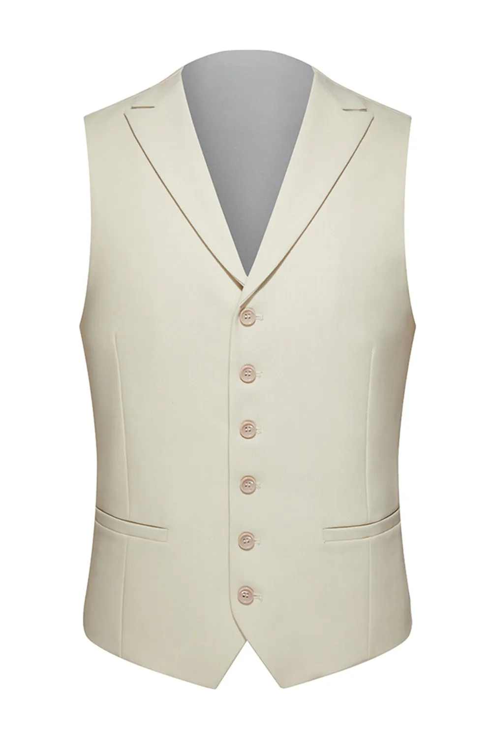 Khaki Peak Lapel 3 Piece Men's Formal Suits sold by Zapaka product image thumbnail 5