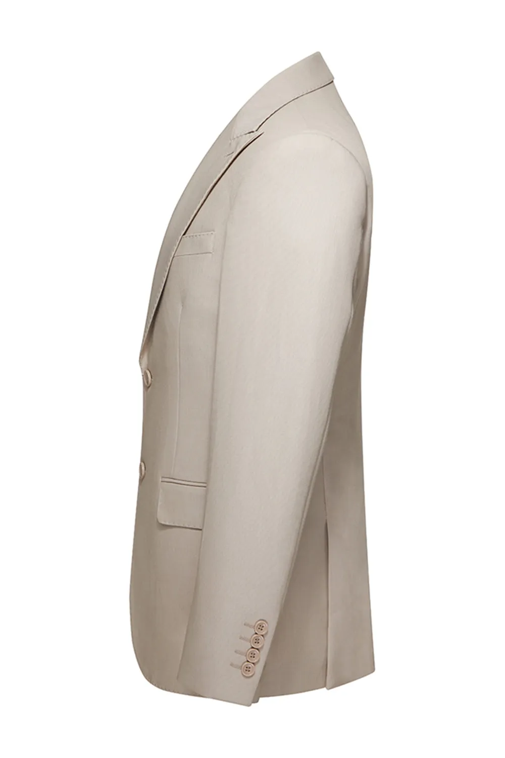 Khaki Peak Lapel 3 Piece Men's Formal Suits sold by Zapaka product image thumbnail 4