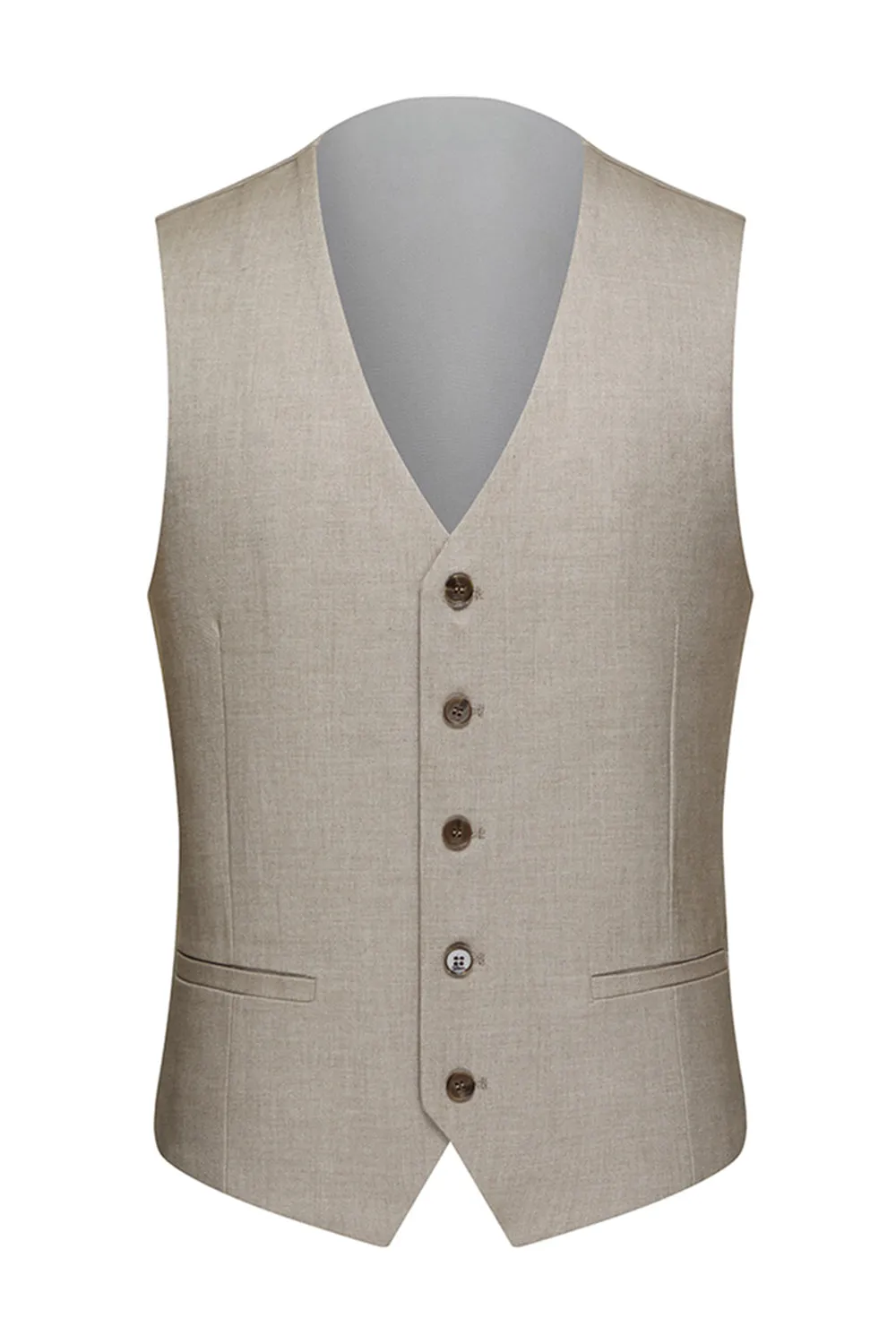 Men's Dark Khaki Peak Lapel 3 Piece Suits sold by Zapaka product image thumbnail 5