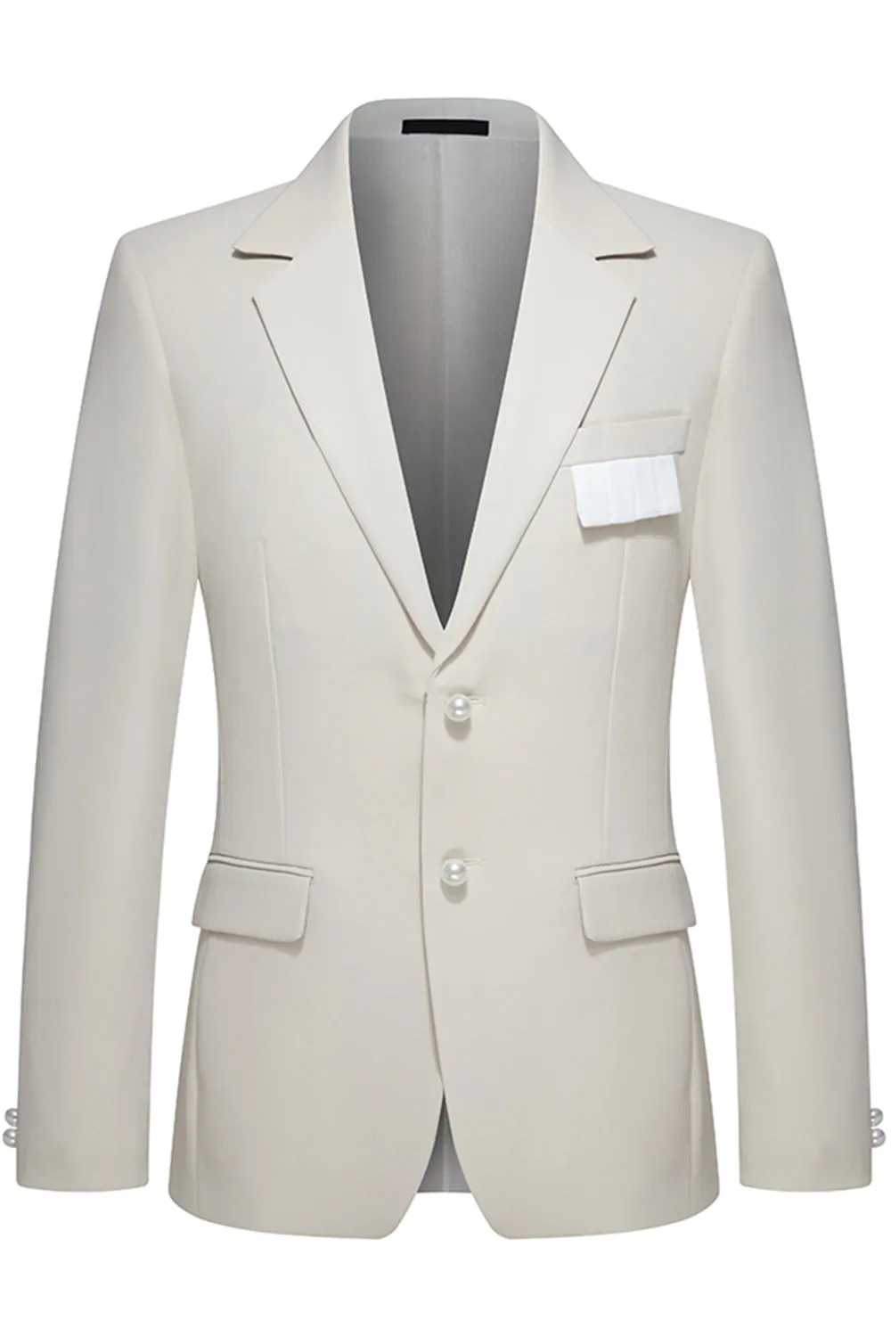 Men's Khaki Notched Lapel 2 Piece Formal Suits sold by Zapaka product image thumbnail 2