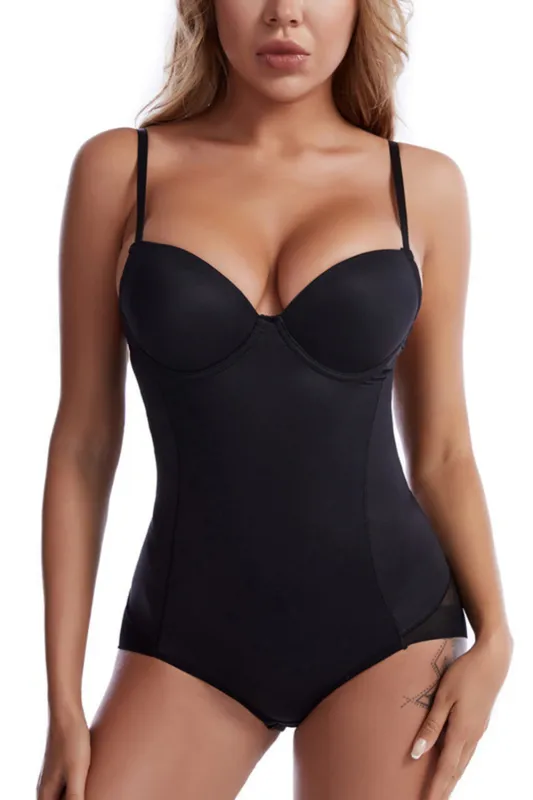 Black Tummy Control Butt Lifting Bodysuit Shapewear sold by Zapaka