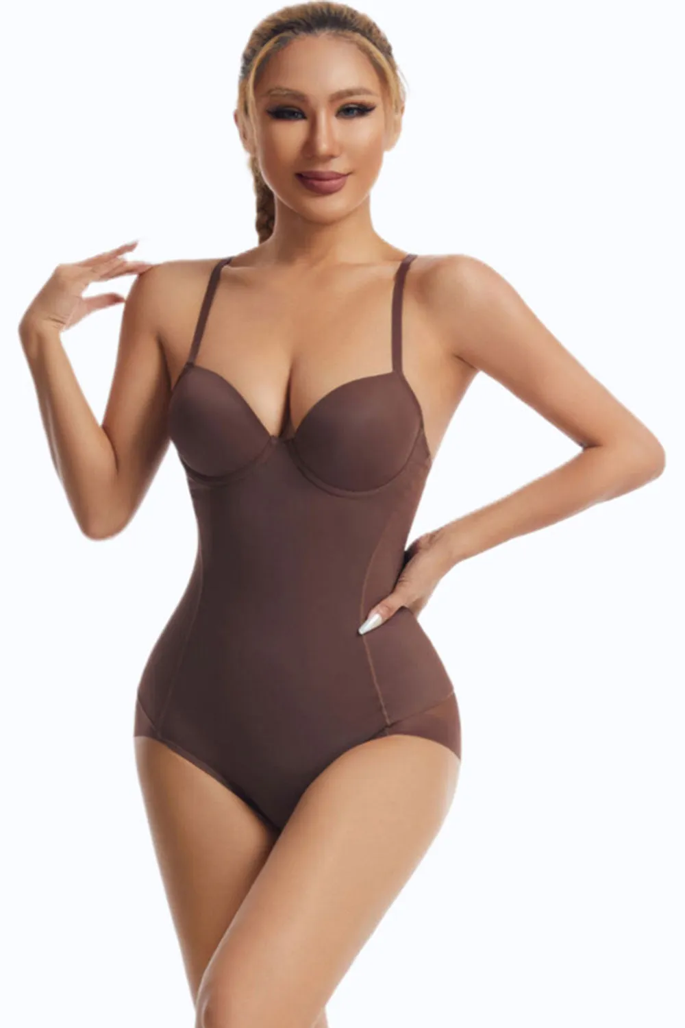 Black Tummy Control Butt Lifting Bodysuit Shapewear sold by Zapaka product image thumbnail 5