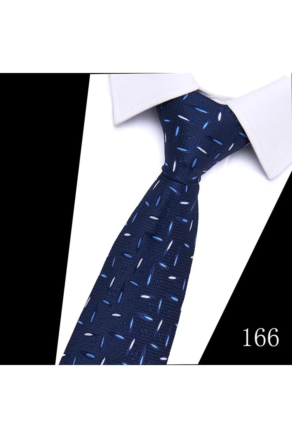 Men's Formal Navy Micro-Pattern Tie sold by Zapaka product image thumbnail 2