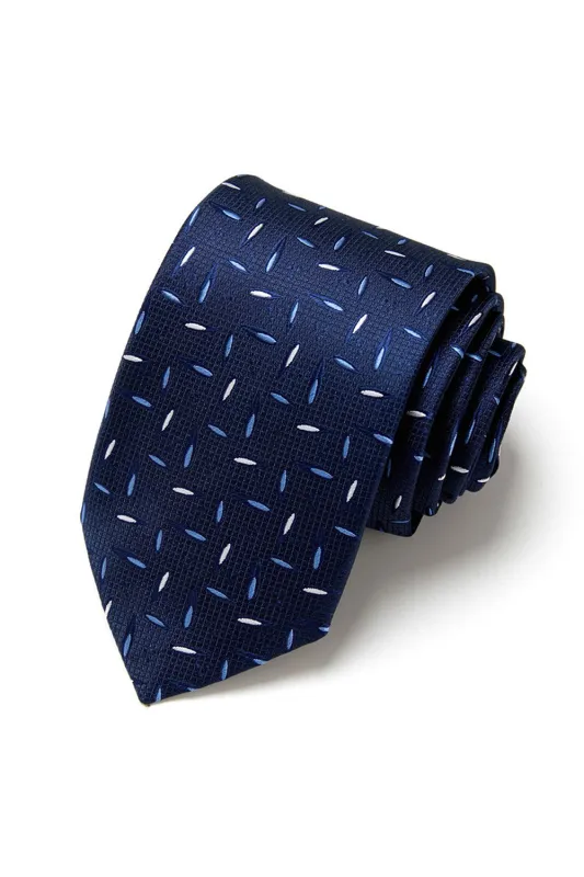 Men's Formal Navy Micro-Pattern Tie sold by Zapaka