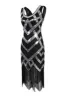 Silver Sequins 1920s Fringe Flapper Dress sold by Zapaka