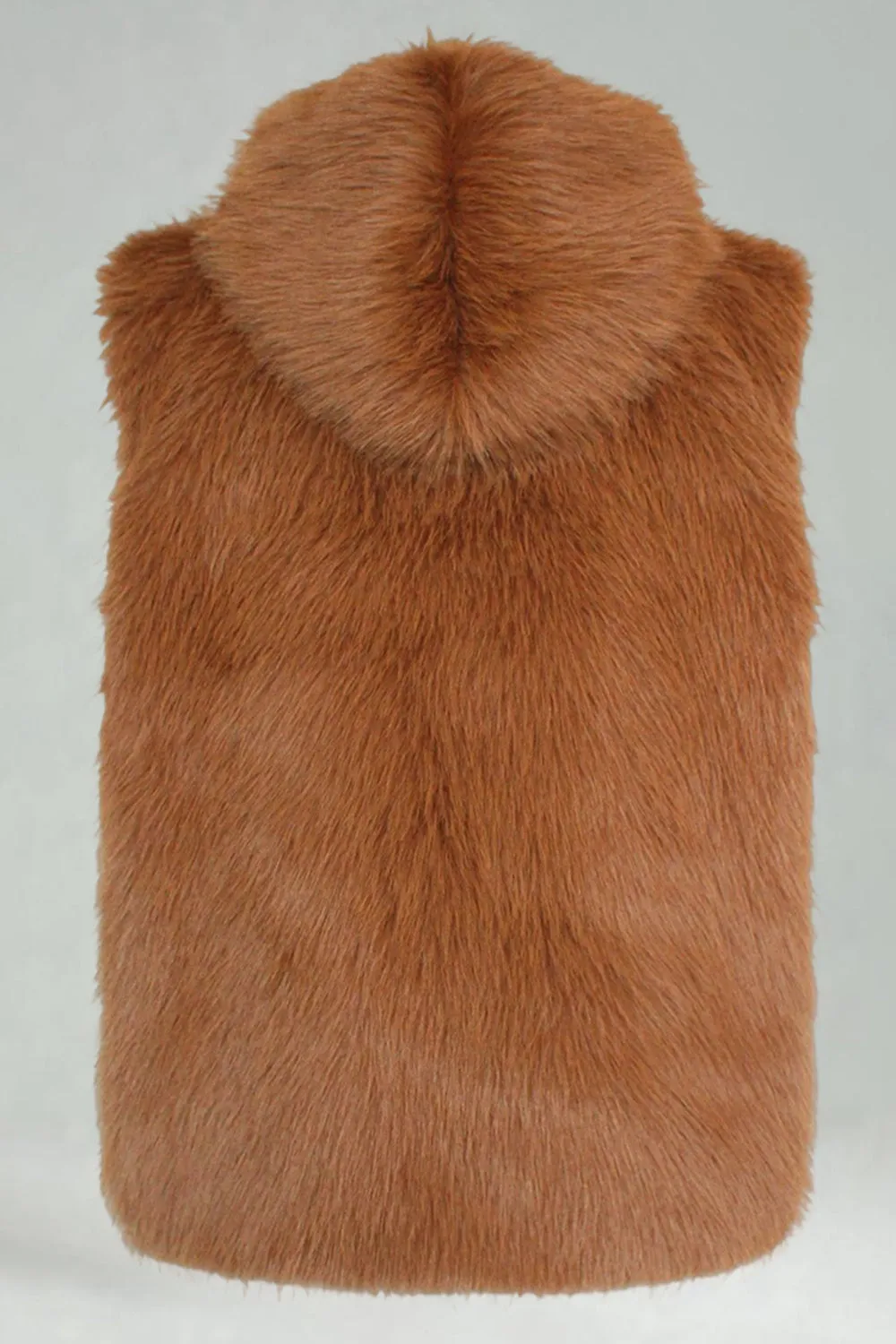 Men's Camel Faux Fur Hooded Vest sold by Zapaka product image thumbnail 4