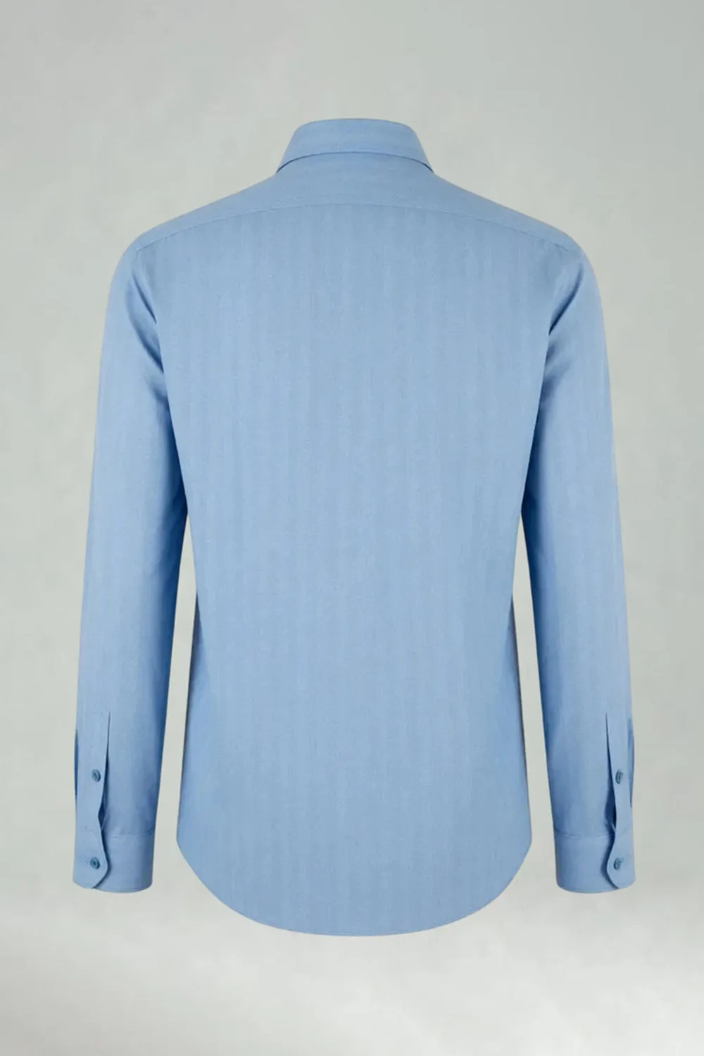 Men's Blue Grey Point Collar Long Sleeves Suits Shirt sold by Zapaka product image thumbnail 2