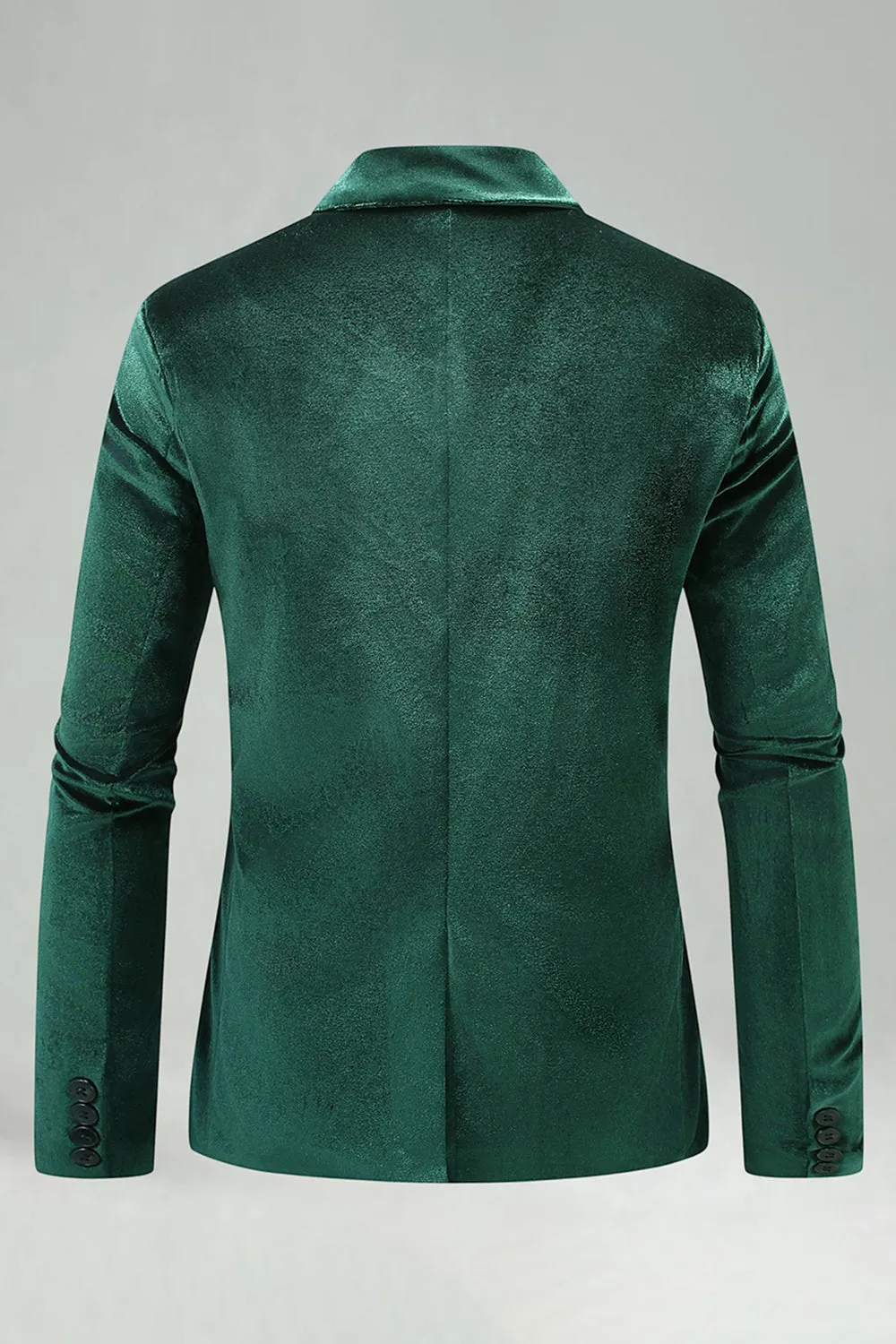 Notched Lapel Velvet Dark Green 2 Pieces Men's Prom Suits sold by Zapaka product image thumbnail 4