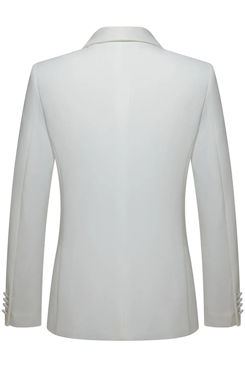 2 Piece White Shawl Lapel Men's Wedding Suits sold by Zapaka product image thumbnail 3