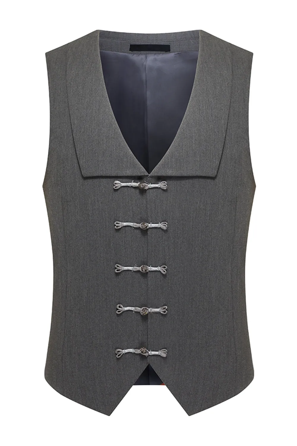 3 Piece Notched Lapel Men's Grey Suits sold by Zapaka product image thumbnail 5