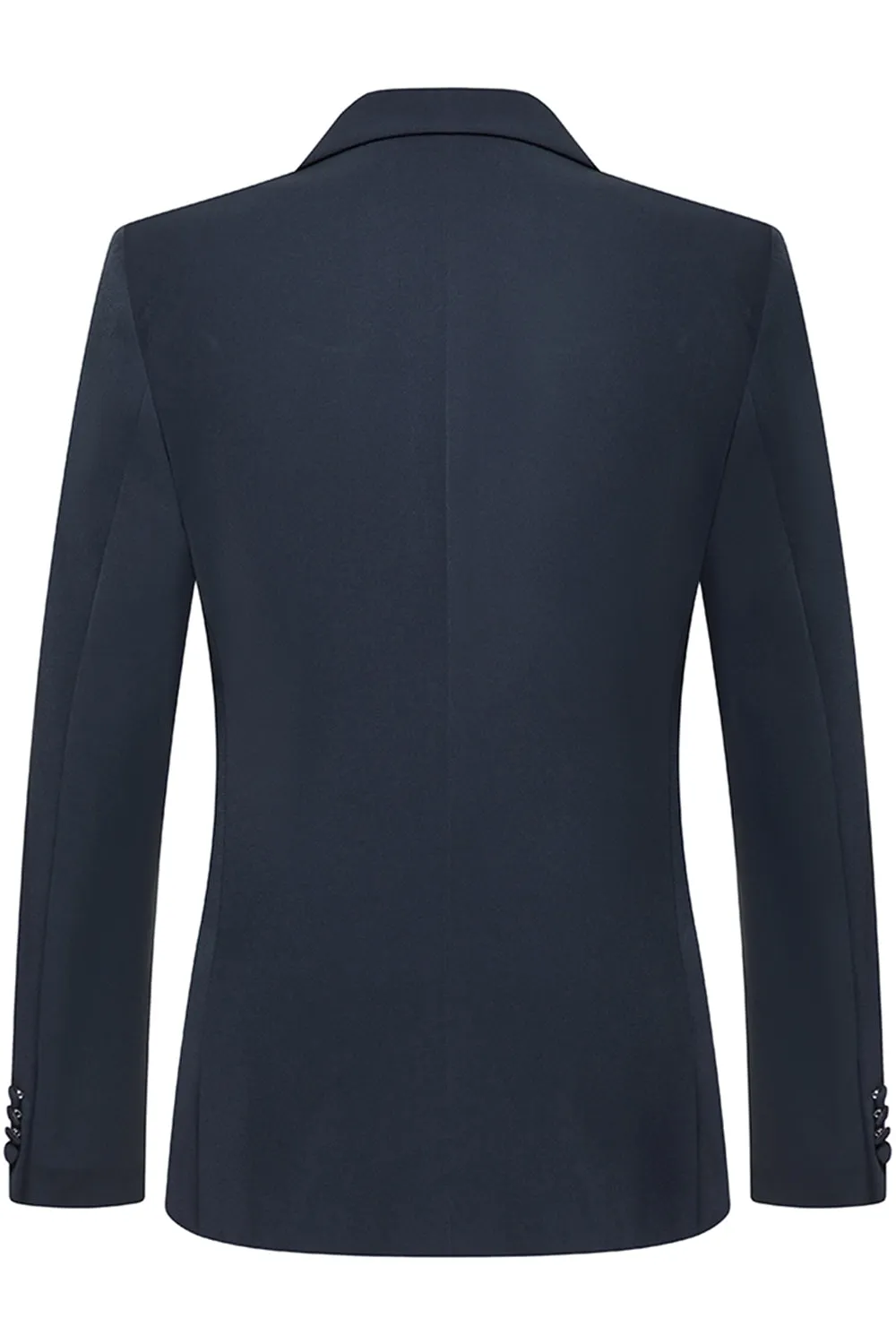 Navy Notched Lapel 3 Piece Slim Fit Men's Suits sold by Zapaka product image thumbnail 3