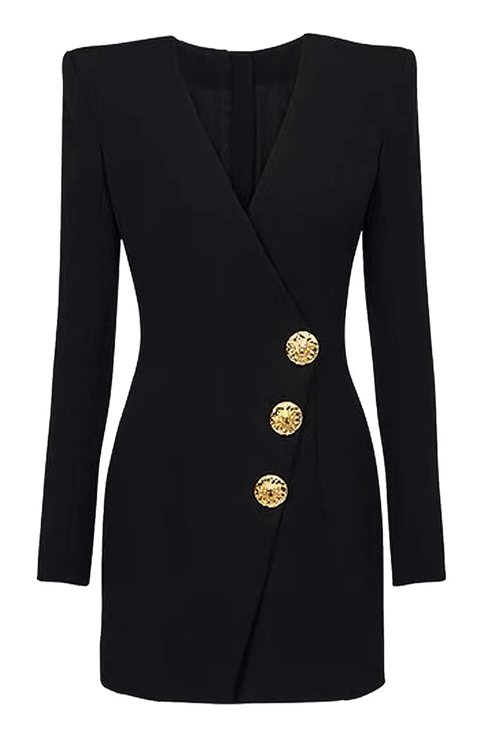 Black V Neck Satin Women's Blazer sold by Zapaka product image thumbnail 3
