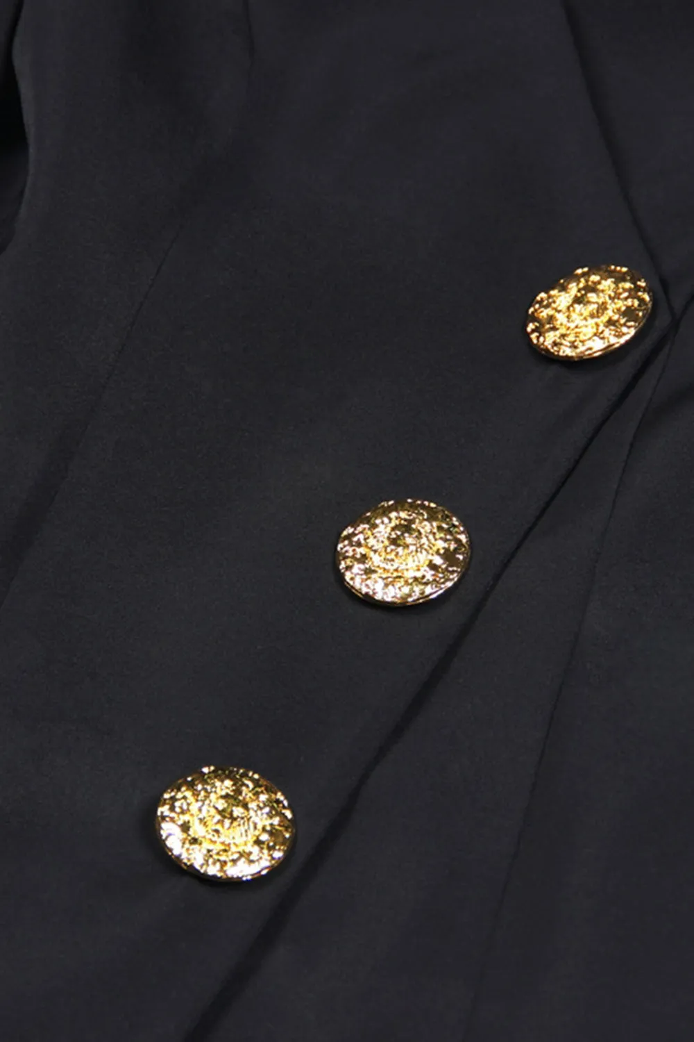 Black V Neck Satin Women's Blazer sold by Zapaka product image thumbnail 4