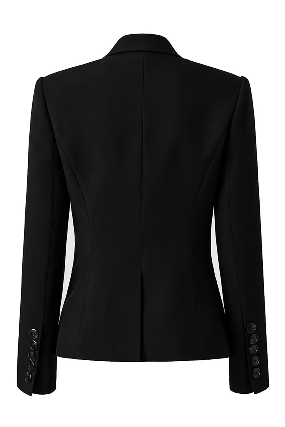 Black Mirror Beaded Peak Lapel One Button Blazer sold by Zapaka product image thumbnail 2