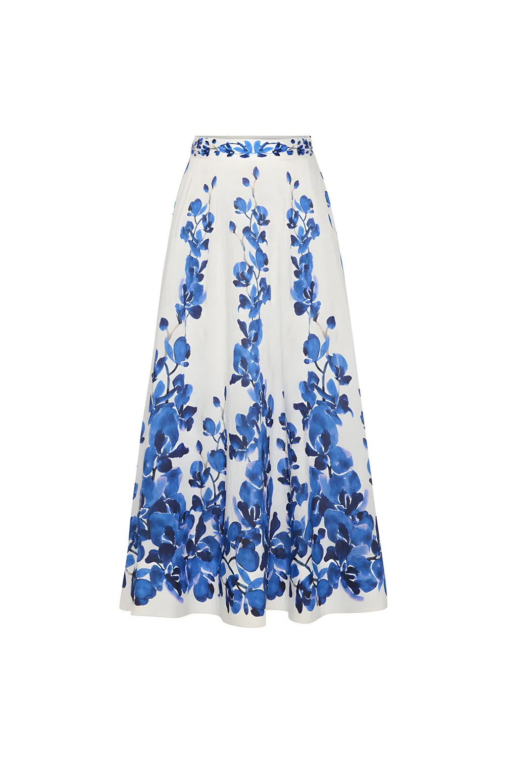 2 Piece White Blue Flower Long Sleeves Swimwear Set with Beach Dress sold by Zapaka product image thumbnail 3