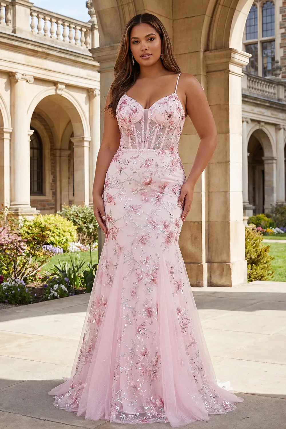 Sparkly Black Mermaid Corset Long Plus Size Prom Dress with Lace Up Back sold by Zapaka product image thumbnail 5