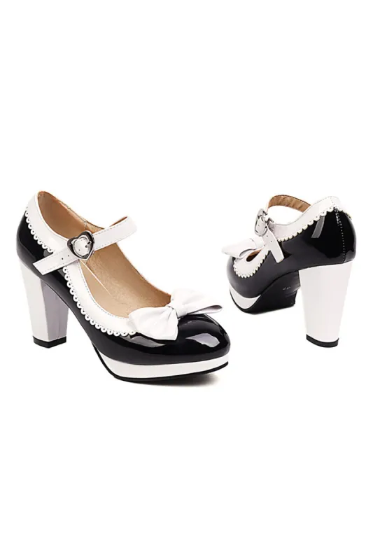 Black Pointed Toe Adjustable Strap Vintage Shoes sold by Zapaka