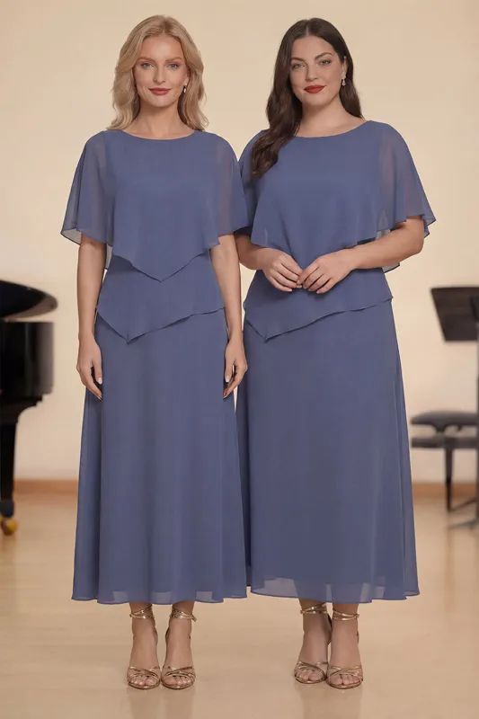 Sheath Stormy Chiffon Boat Neck Long Choir Dress sold by Zapaka